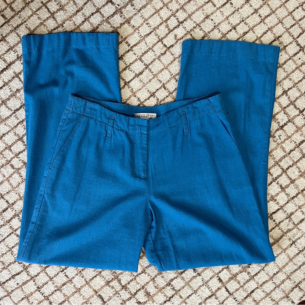 Pendleton Blue Linen Blend Trouser